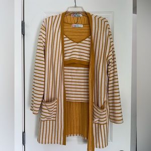 FREE PEOPLE Beach Trio - Skirt, Top, Cardigan. Size 8, M.